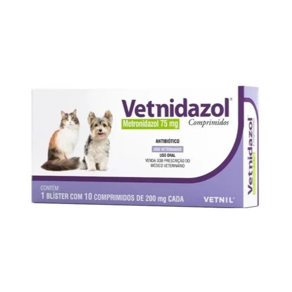 Antibiótico Vetnidazol Comprimidos Vetnil 75mg em Oferta na Shopee