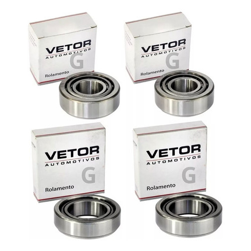 Kit 4 Rolamento Diferencial Opala 4/6cil Chevett Braseixos