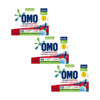 Kit 3 Sabão em Pó Omo Lavagem Perfeita 400g em Oferta na Shopee