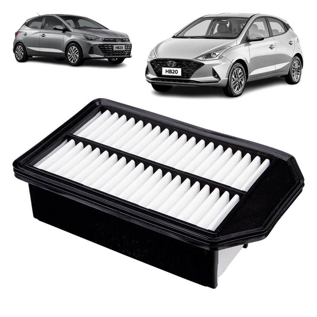 Filtro ar motor Hyundai HB20 1.6 Flex 2019 A 2022/ HB20 1.0 Turbo Flex Após 2019 em Oferta na Shopee