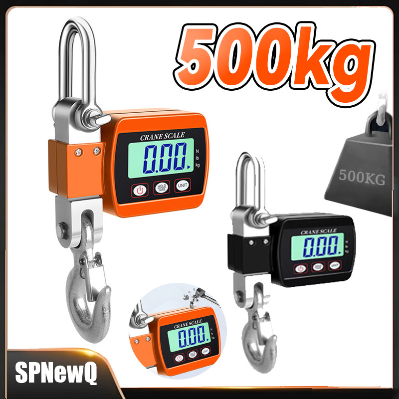 500 Kg Balança Eletrônica Portátil De Display Digital Balança De Gancho De Peixe Balança De Elevação Industrial