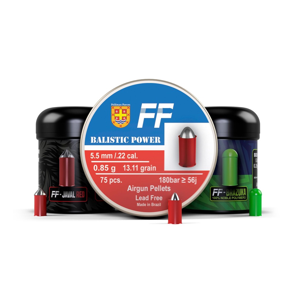 Kit 3 Chumbinhos Javal, Balistic Power e Brazuka 5.5mm – FF em Oferta na Shopee
