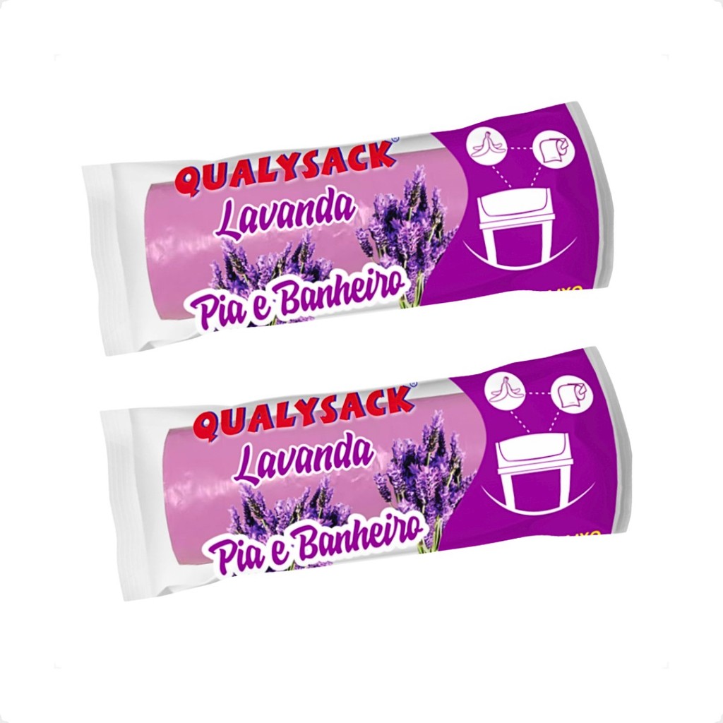 Saco De Lixo Pia e Banheiro com Aroma Lavanda 100 Un - 10L em Oferta na Shopee