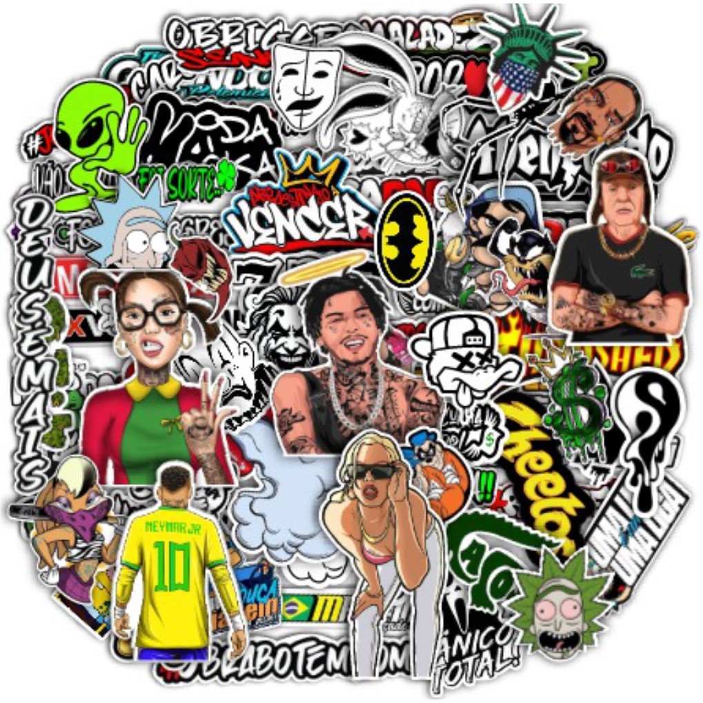 Kit 78 Unidade Mega Cartela Du Adesivo Alta Resolução Vinil Adesivos Para Moto Bike Carro Sticker em Oferta na Shopee