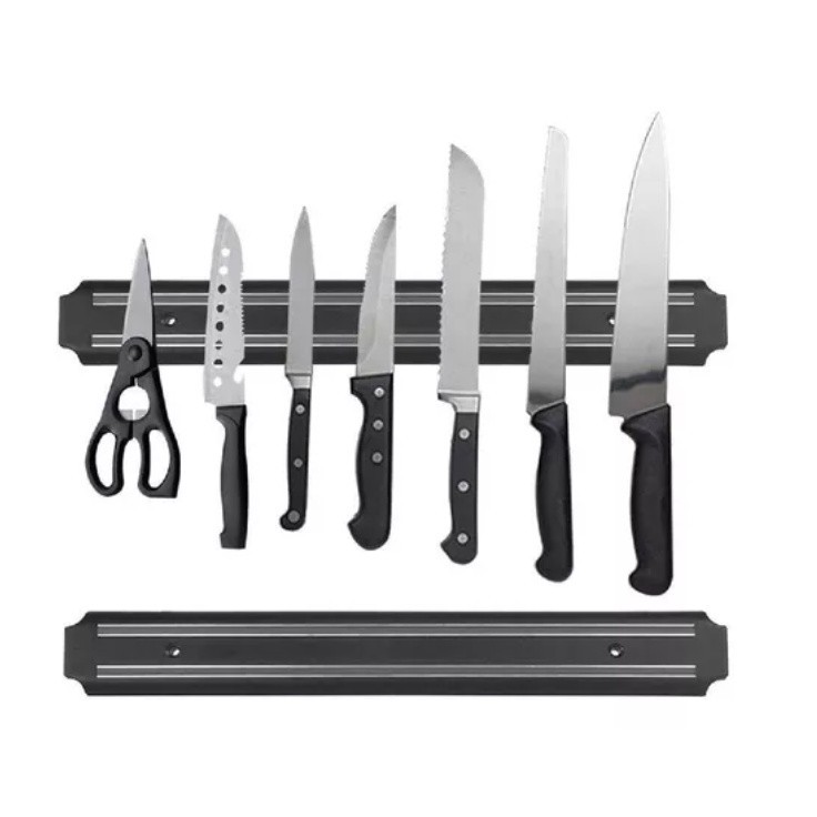 kit 1 Barra Magnética Imã Facas Cozinha Churrasqueira 33/55cm