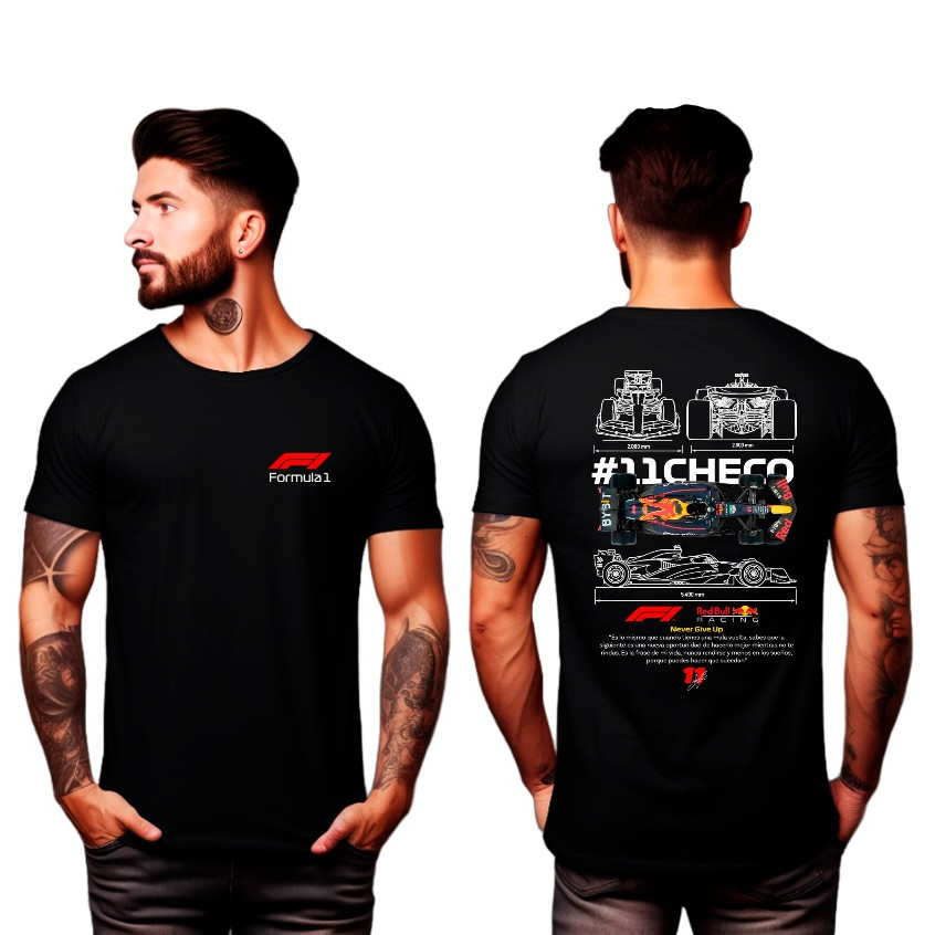 Camiseta #11Checo Fórmula 1 100% Algodão