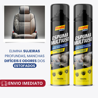 Kit 2 Espuma Mágica Multiuso Limpador Instantâneo Limpa Estofado A Seco Espuma Mundial Prime 300ml
