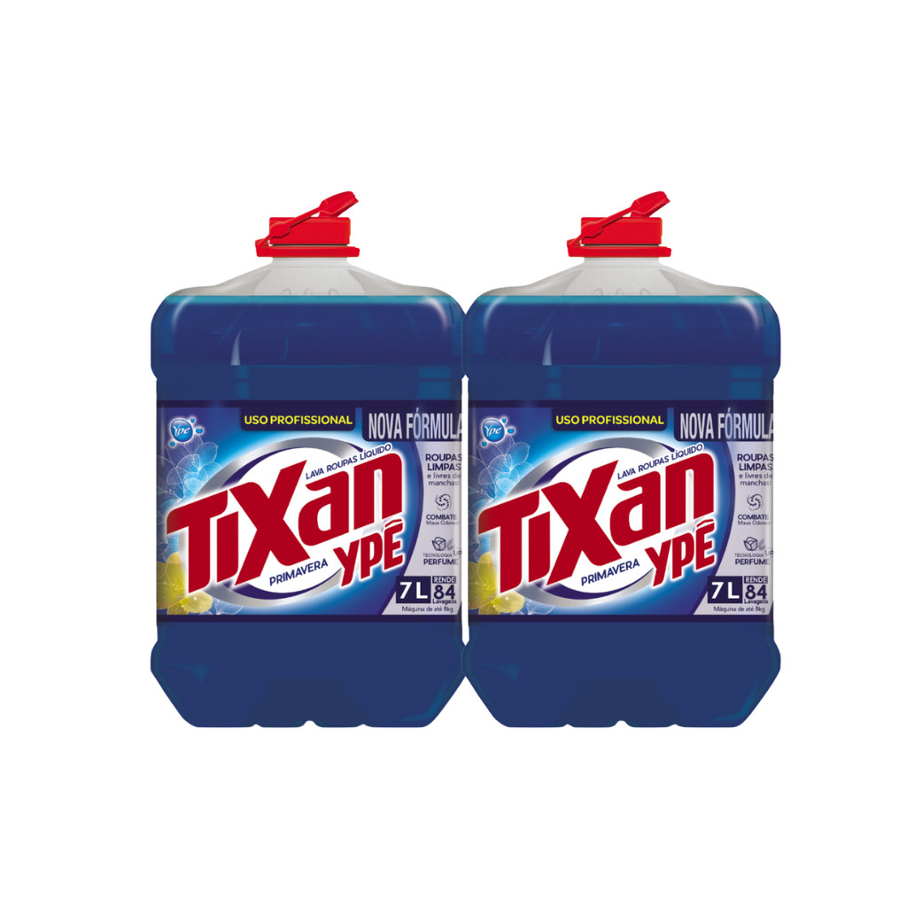 Kit 2und Lava Roupas Líquido Profissional Tixan Ypê 7L
