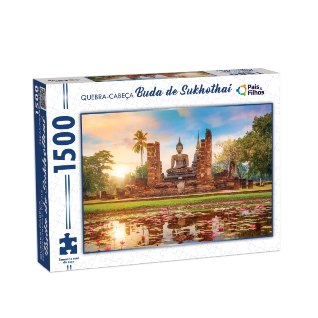 Quebra-Cabeça Buda de Sukhothai 1500 Peças Adulto Arte Oriental Pais e Filhos 792998-1 em Oferta na Shopee