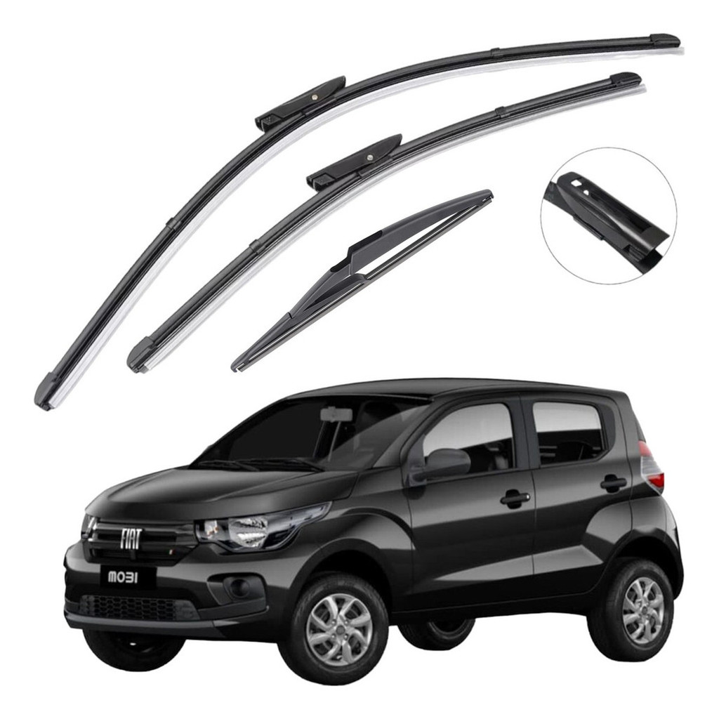 Kit Palhetas Do Limpador Parabrisa Silicone Fiat Mobi 2020 À 2025 em Oferta na Shopee