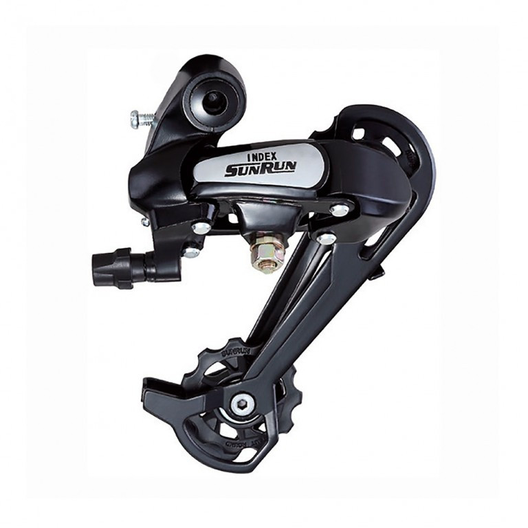 Câmbio Traseiro Bike 6v 7v Index Sunrun Cage Longo 43d Mtb 18v 21v