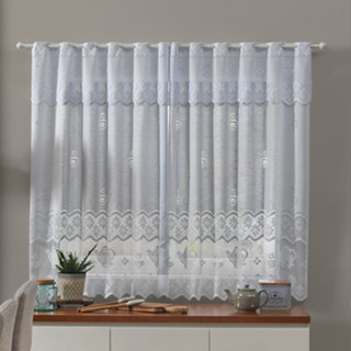 Cortina Renda Cozinha Bule Café Chá  2,20m x 1,20m Branco Luxo  Decorativo Casa Apartamento Clássico em Oferta na Shopee
