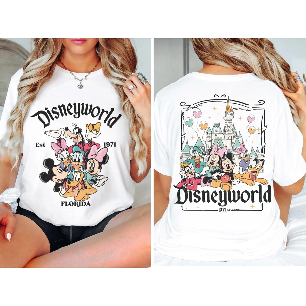 [Camiseta Premium Algodão Puro]LA Plus Camisa geek divertida estampada com o Castelo do Disneyland, unissex feminina#113 em Oferta na Shopee