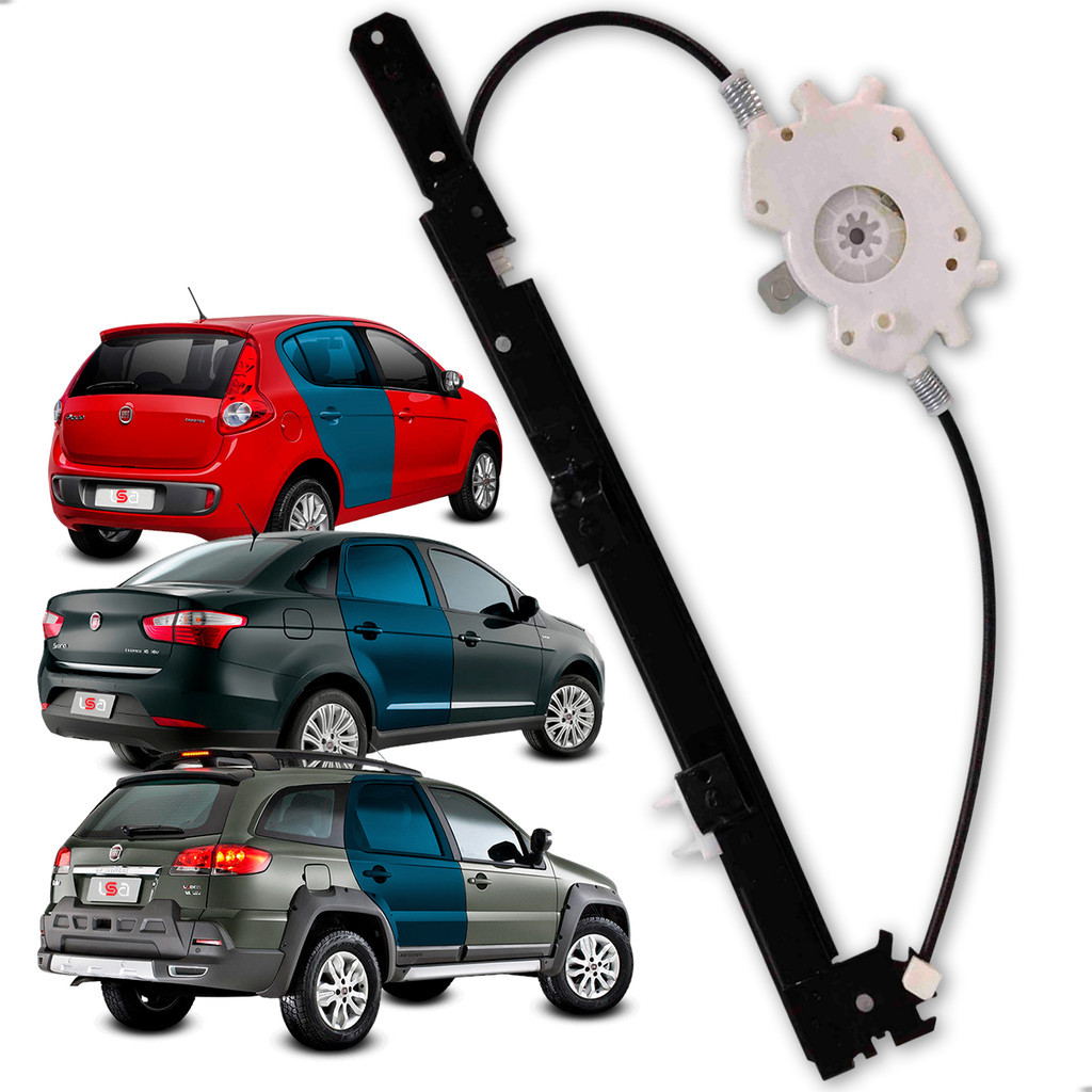 Máquina Vidro Fiat Siena/Palio Weekend 4P 1997-2017 Traseiro Direito Durável Sem Motor Garantia 3 Meses Mabuchi em Oferta na Shopee