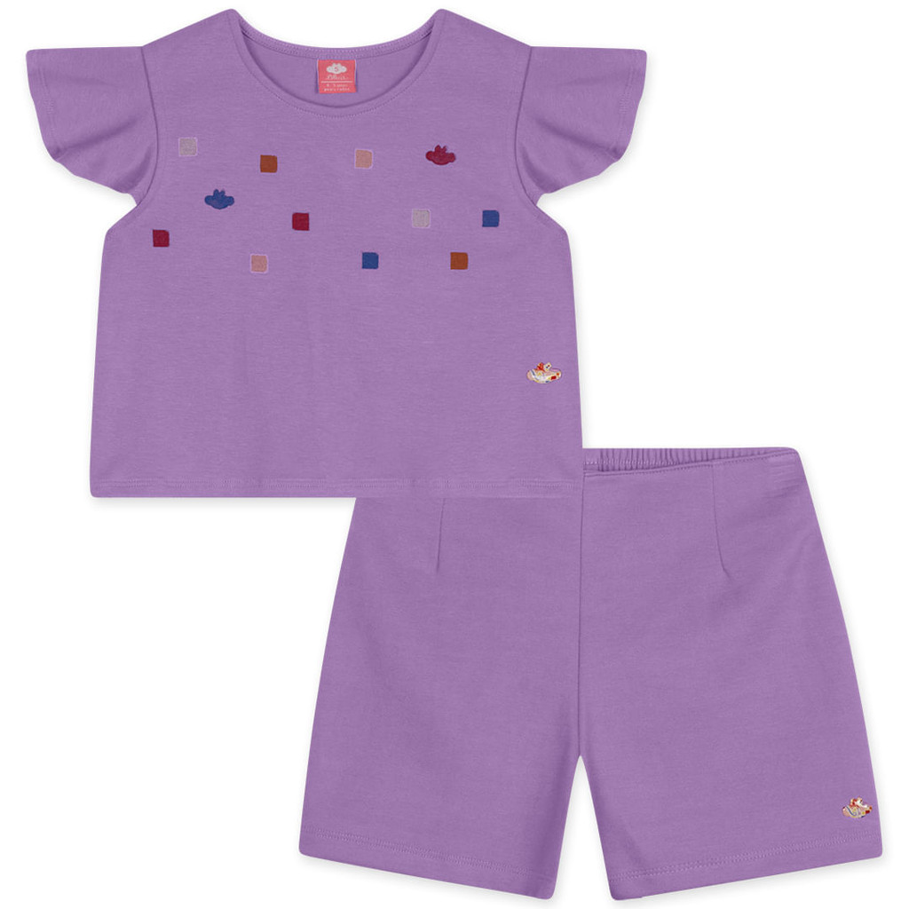 Conjunto Curto Infantil Feminino Lilica Ripilica em Oferta na Shopee