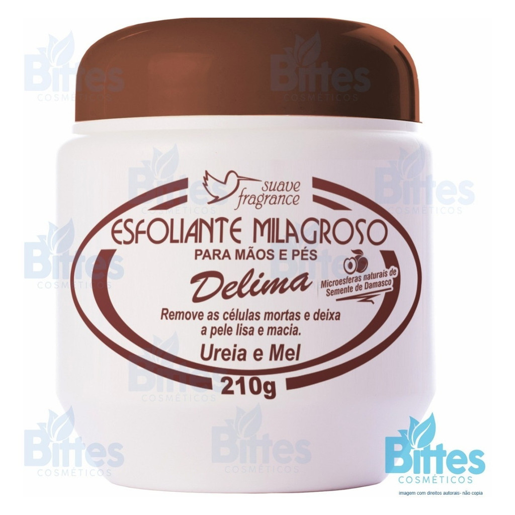 Esfoliante Delima Milagroso Suave Fragrance Mãos E Pés Mel