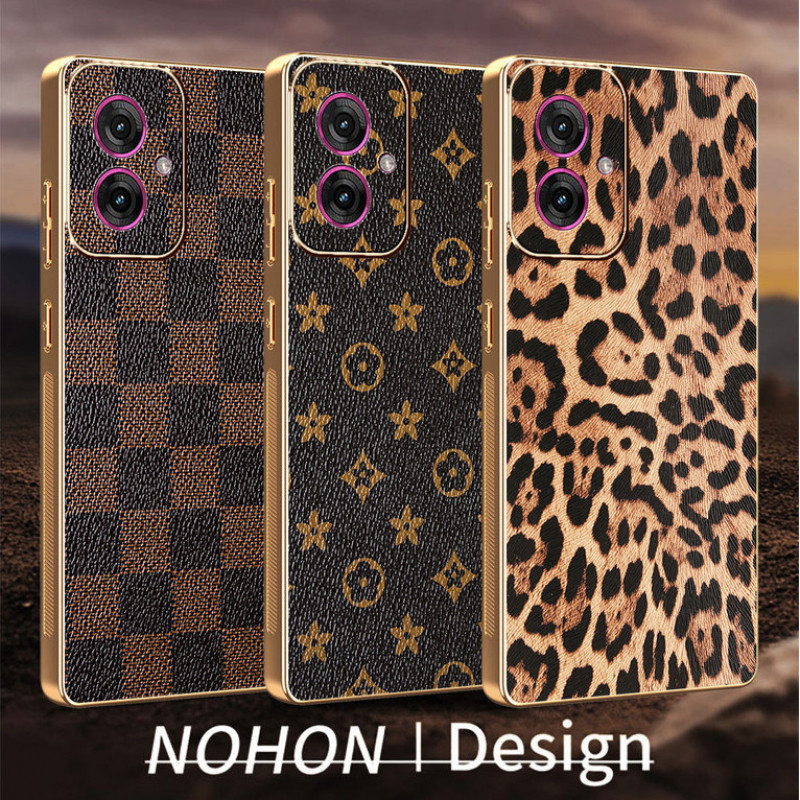 Capa de Celular Couro para Motorola Moto G06 G54 G34 G75 G86 G85 G56 G15 G55 G35