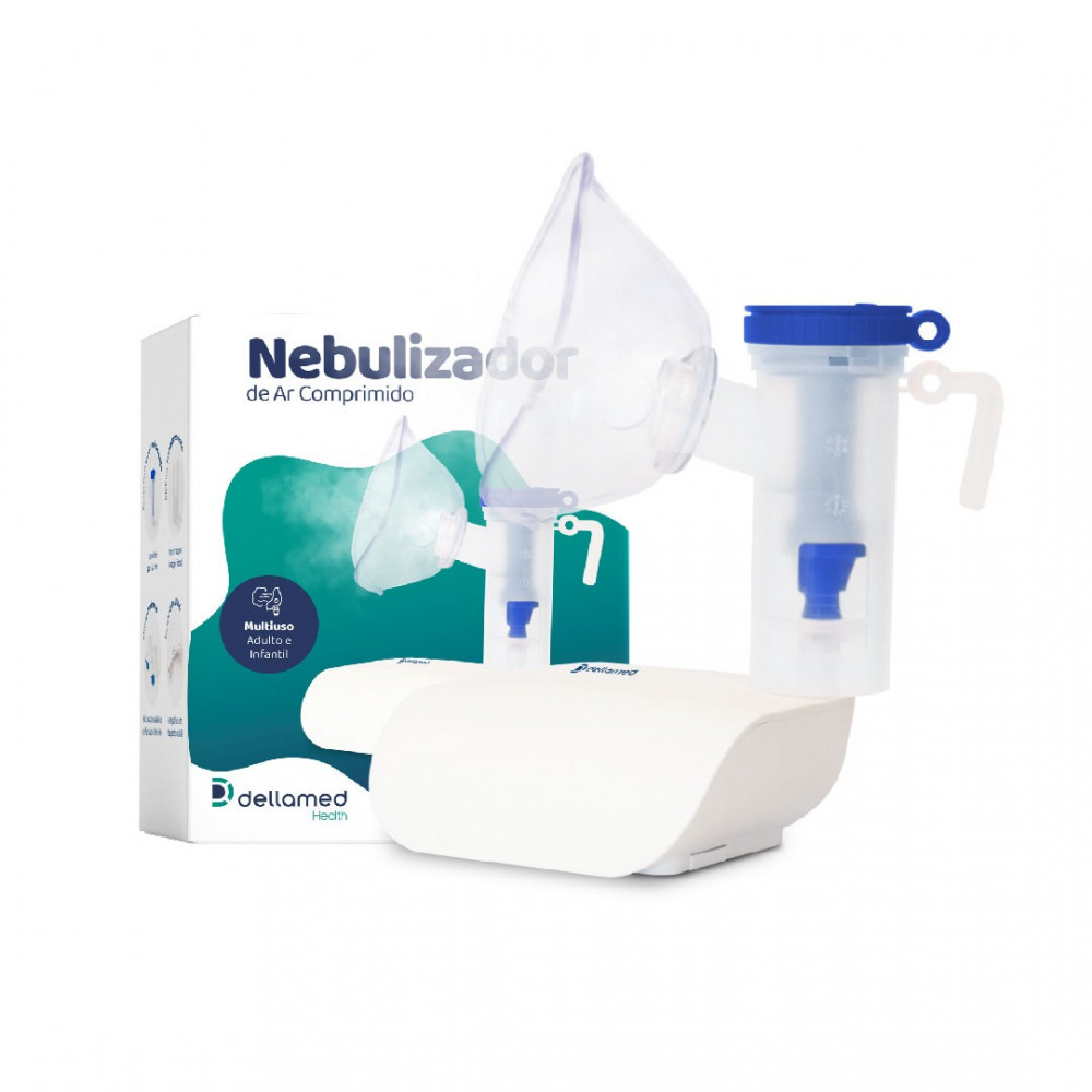 Nebulizador Inalador de Ar Comprimido Adulto e Infantil Dellamed em Oferta na Shopee
