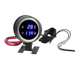 Voltímetro e Marcador de Temperatura Digital LED à Prova de Vibração Knup KP-S142