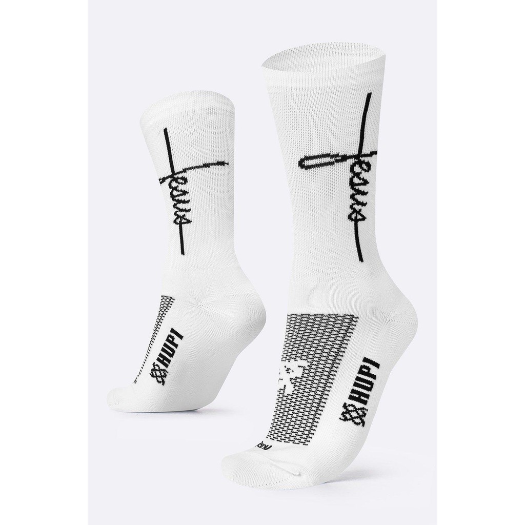 Meia HUPI Jesus Branco/Preto Plus (42 a 46)