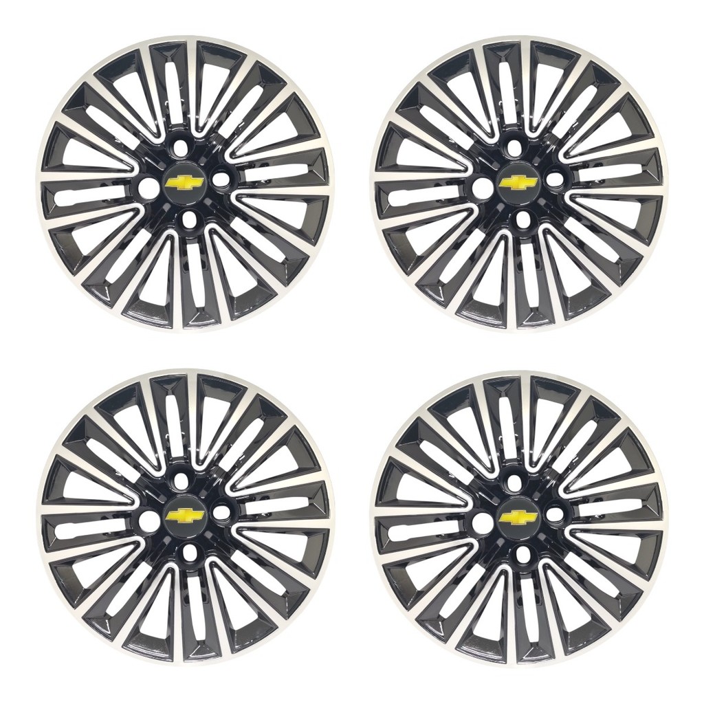 Kit 4 Calota Esportiva Aro 15 Compatível c/Agile Cobat Onix Montana em Oferta na Shopee