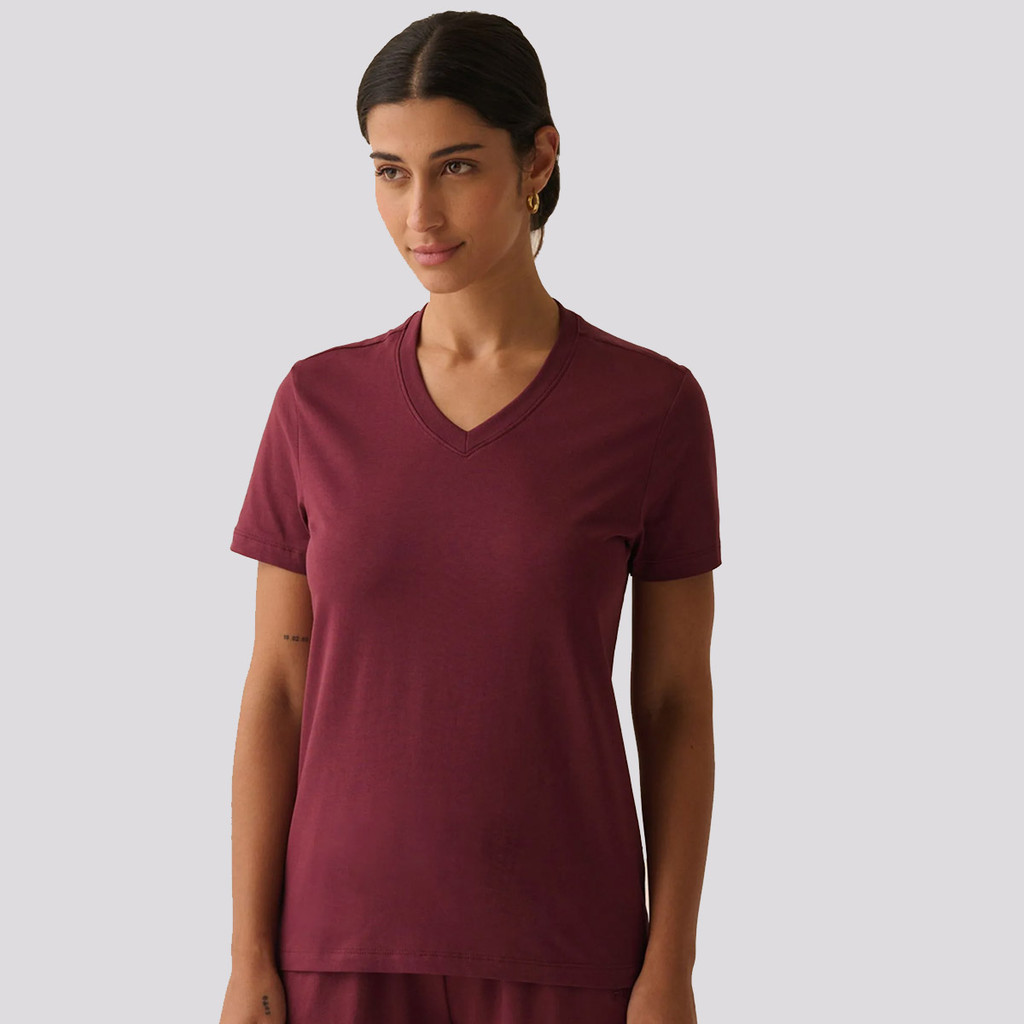 Camiseta Fila Basic Feminina Vinho em Oferta na Shopee