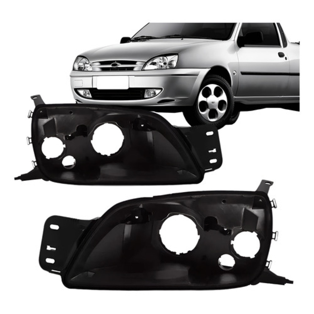 Par Carcaça Farol Fiesta Courier 2000 01 02 03 04 05 A 2008 em Oferta na Shopee