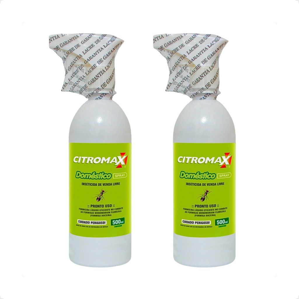 Kit 2 Spray Doméstico Citromax Contra Formiga Cupim Barata 500ml