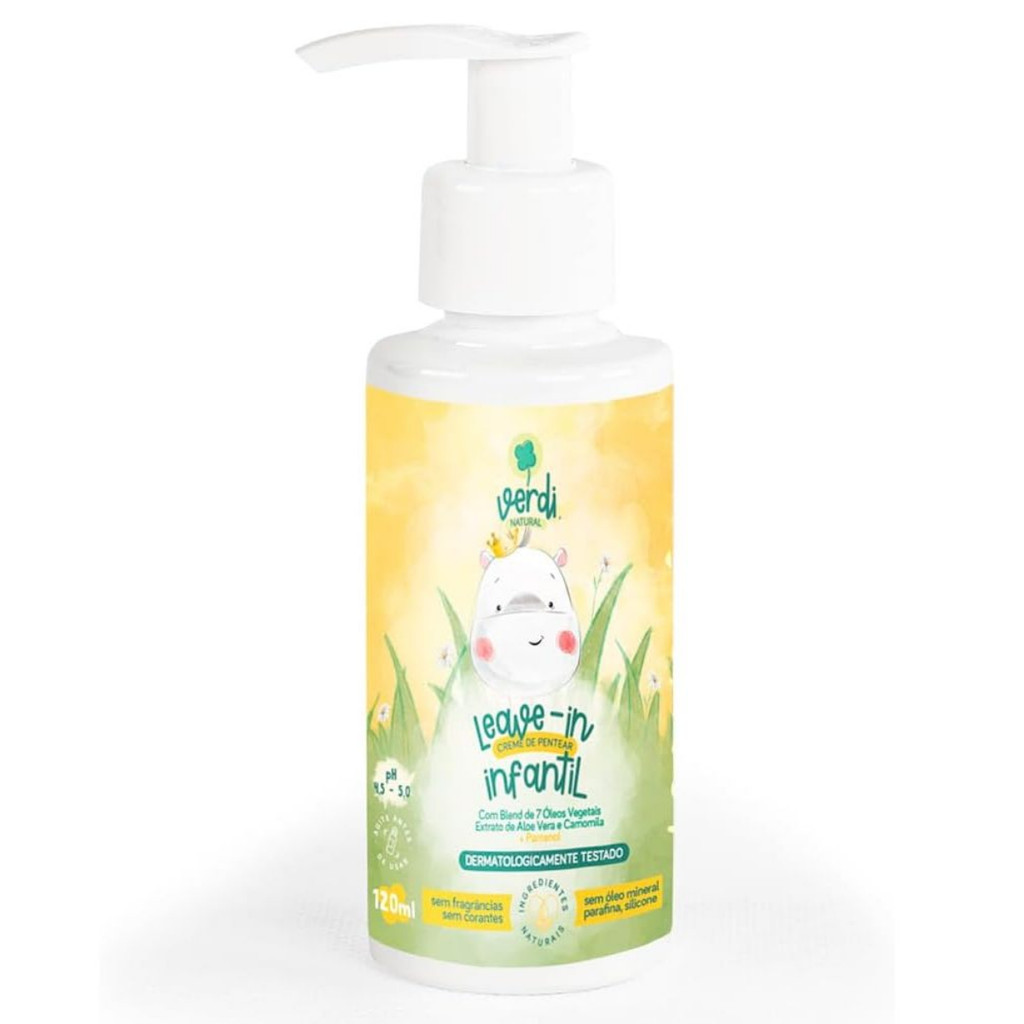 Leave-in Creme de Pentear Infantil Travel Extrato de Aloe Vera Camomila Pantenol - Verdi Natural