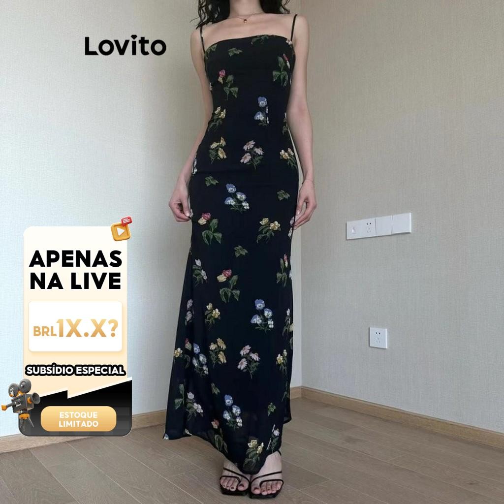 (KOL‘s pick) Lovito Vestido casual floral com renda para mulheres LNE65039 - Women Clothes