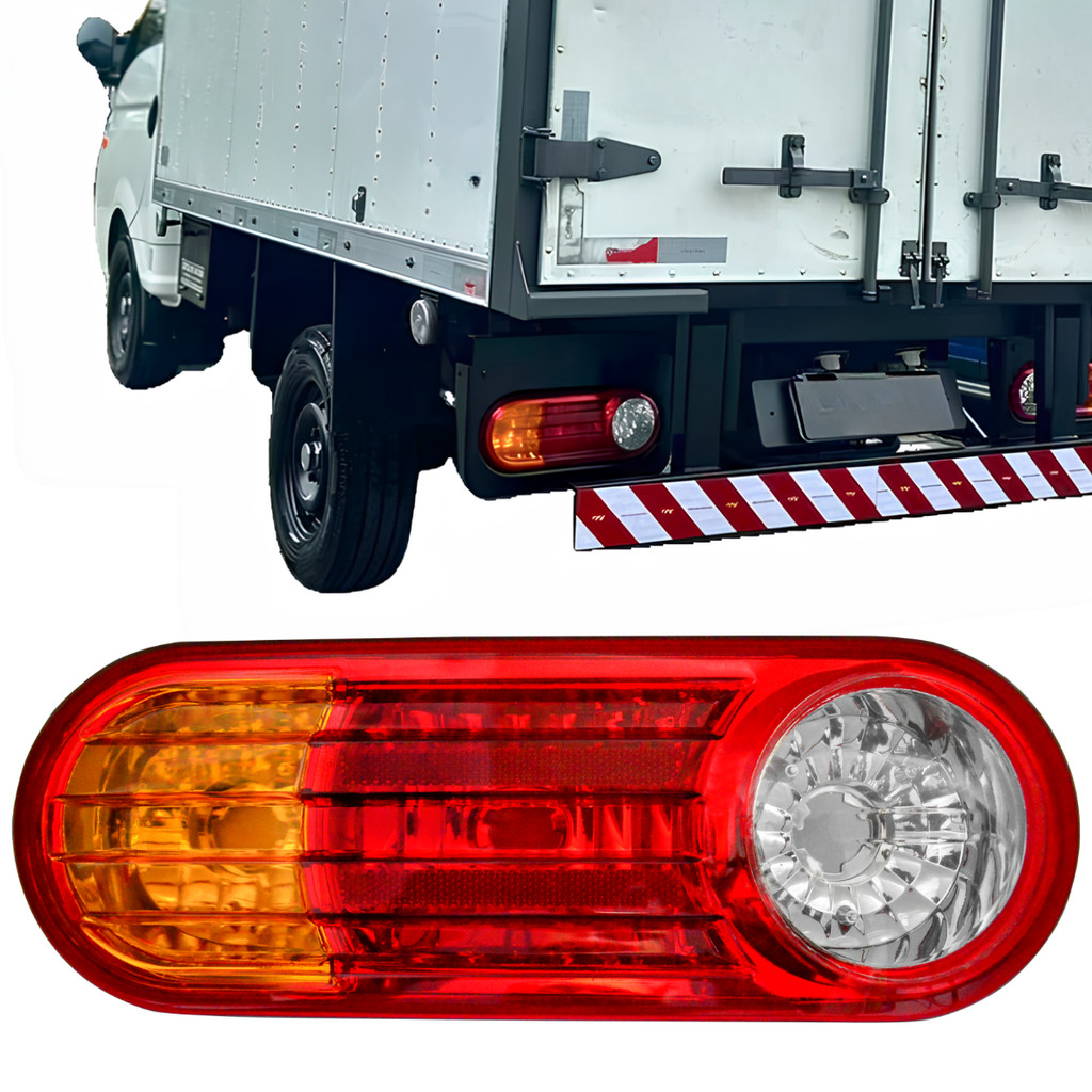 Lanterna Sinaleira Acrílica Traseira Universal Caminhão HR Tricolor 2004 A 2025