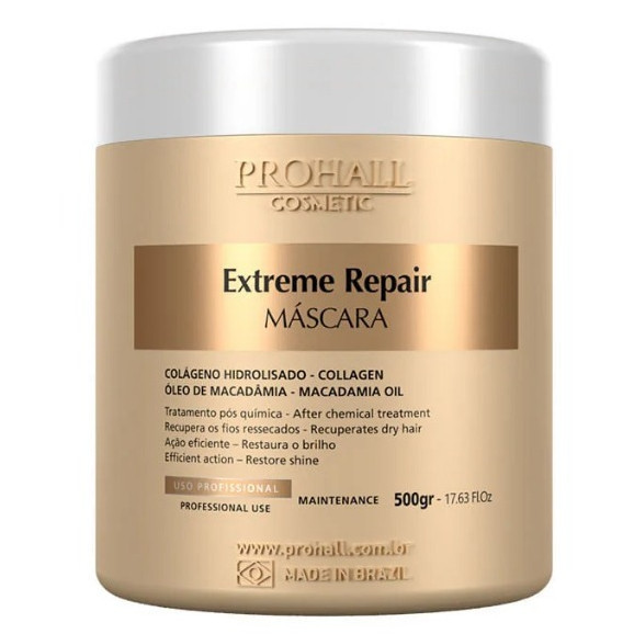 Máscara Profissional Ultra Nutritiva Extreme Repair 500g Prohall