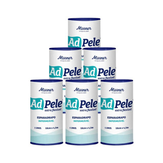 Kit com 6 Esparadrapos Impermeável 10cm x 4,5m AdPele Missner em Oferta na Shopee