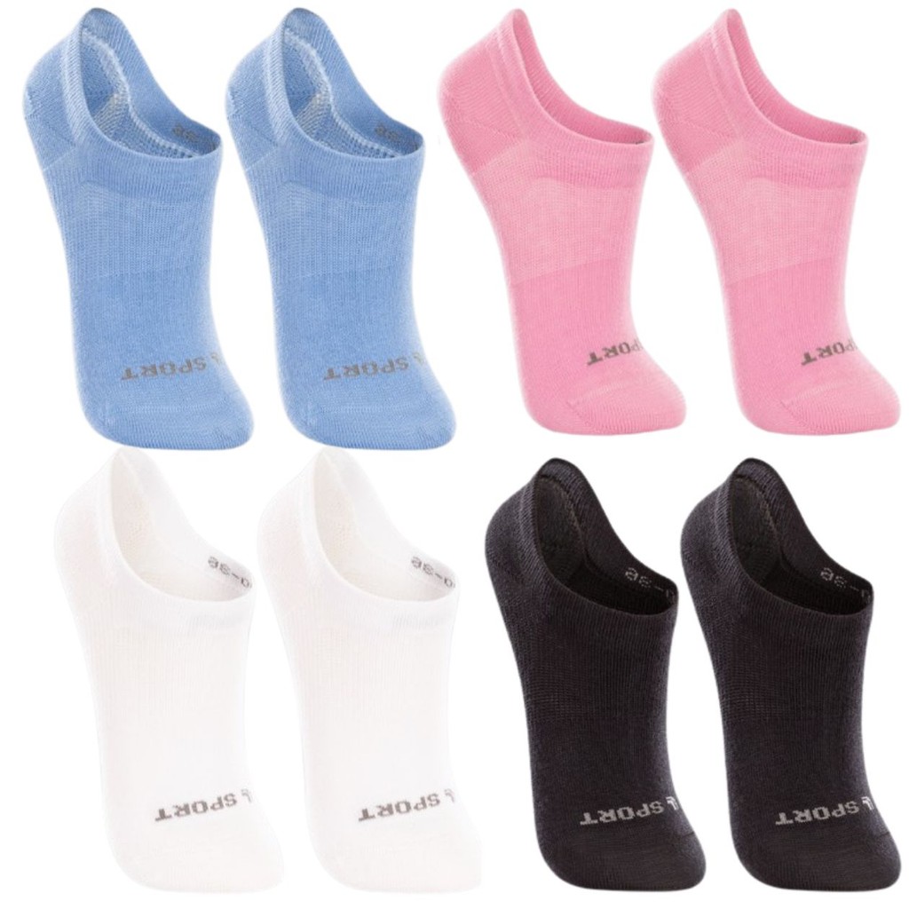Kit 2 Meias Feminina Infantil Invisível Soquete Confortável Algodão Antiderrapante Respirável Algodão Calçado Tênis