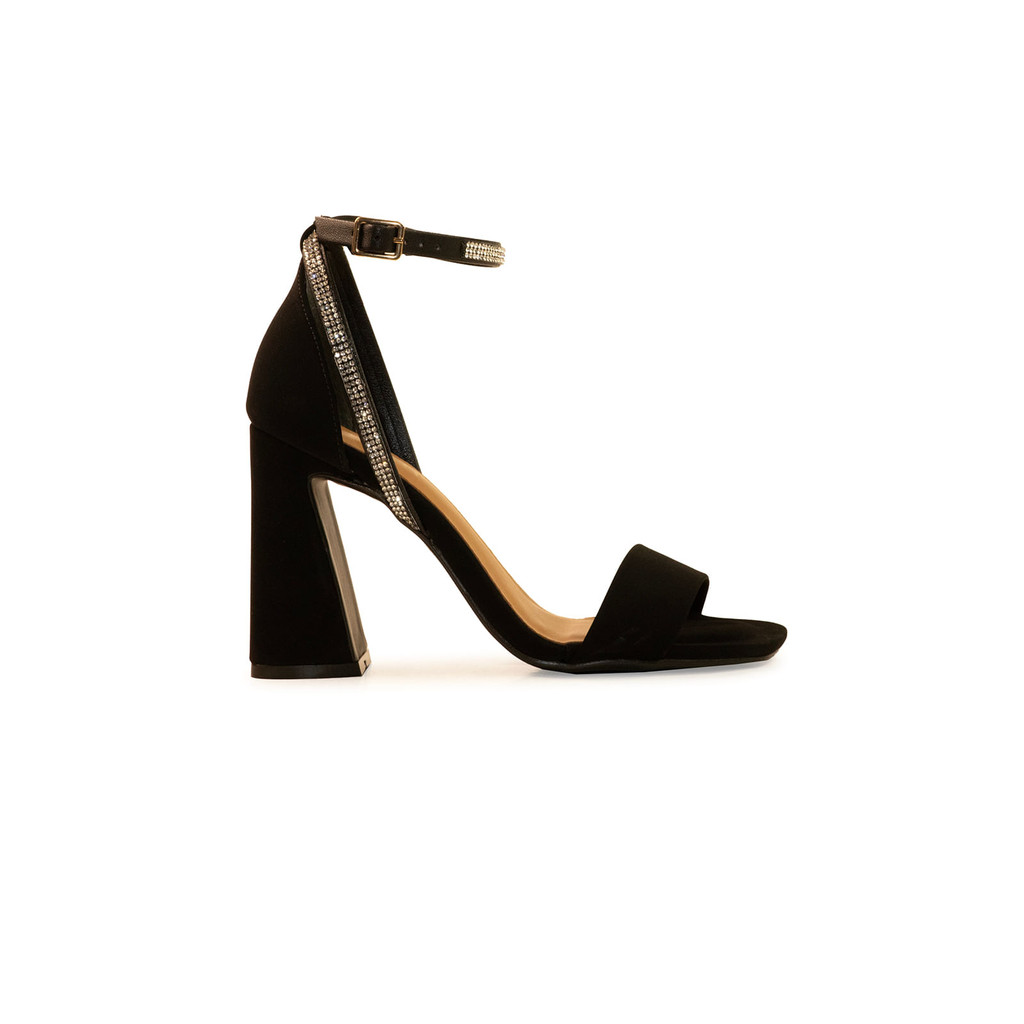 Sandália Bebecê Com Strass Salto Alto Geométrico - Women Shoes