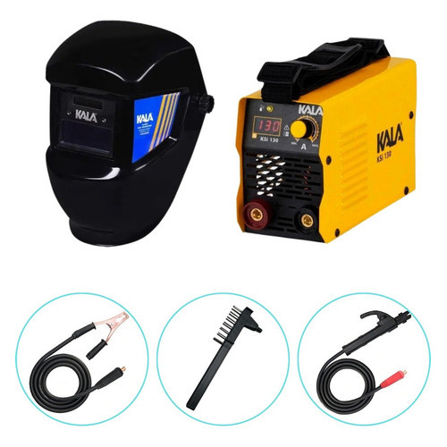 Máquina De Solda Inversora + Capacete Cor Amarelo 127/220v
