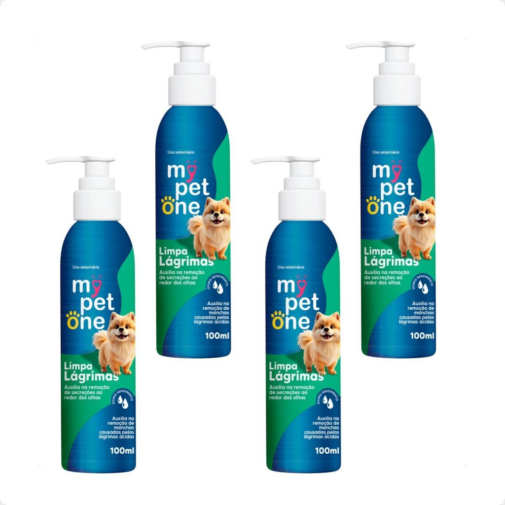 Kit 4 Limpa Lagrimas Mypetone - 100mL