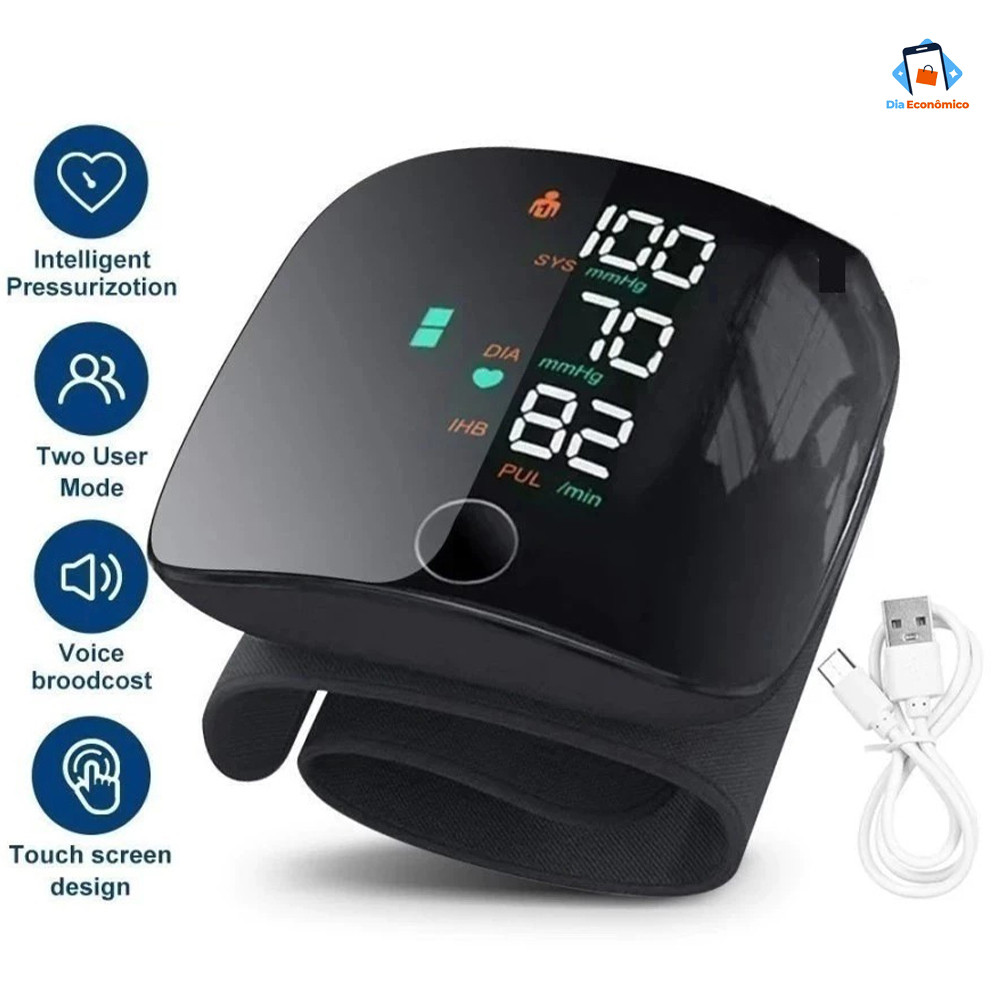 Monitor de Pulso Pressão Arterial Recarregável XYY-2551 para Hipertensão Portátil em Oferta na Shopee