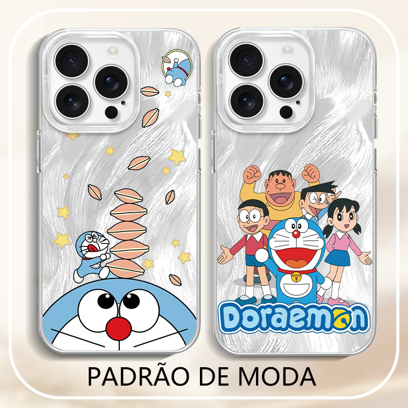 Anime Doraemon capinha kawaii com Samsung A05S A14 A15 A55 S22 S23 S24 Ultra