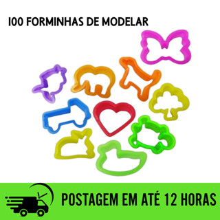 100 Cortadores Forminhas Moldes para Massinha de Modelar em Oferta na Shopee