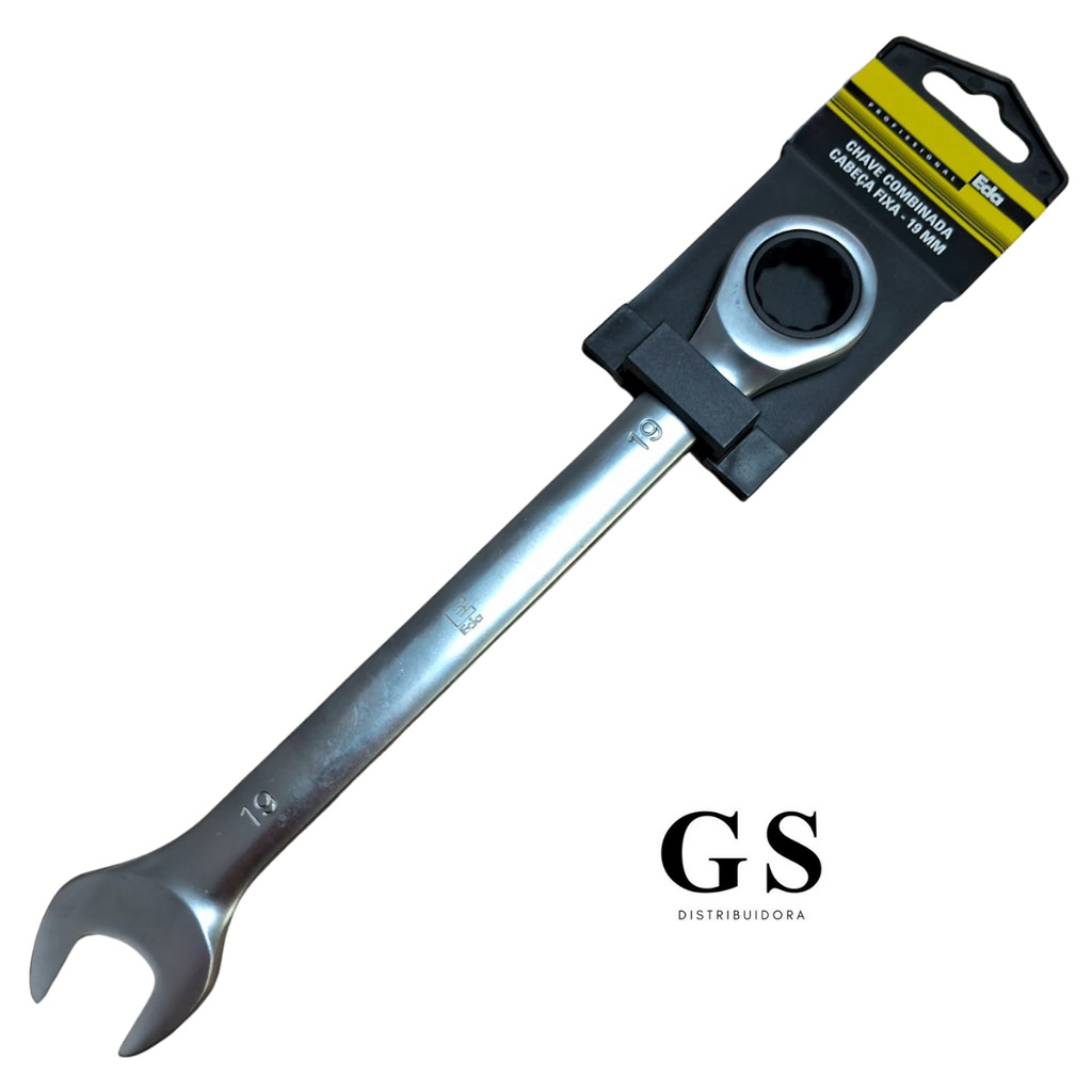 Chave Combinada Catraca Eda 19mm Fixa EDA Ref 0HC