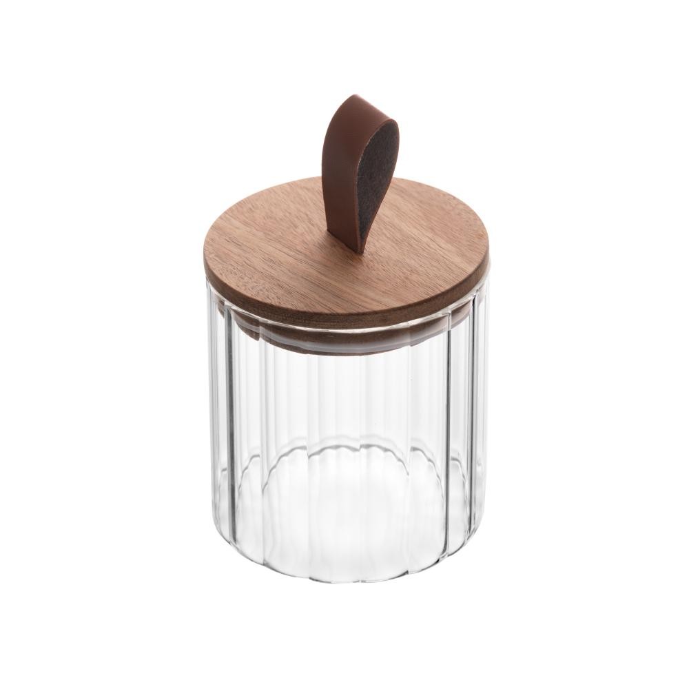 Porta Mantimento de Vidro com Tampa de Acácia Classic 640ml em Oferta na Shopee