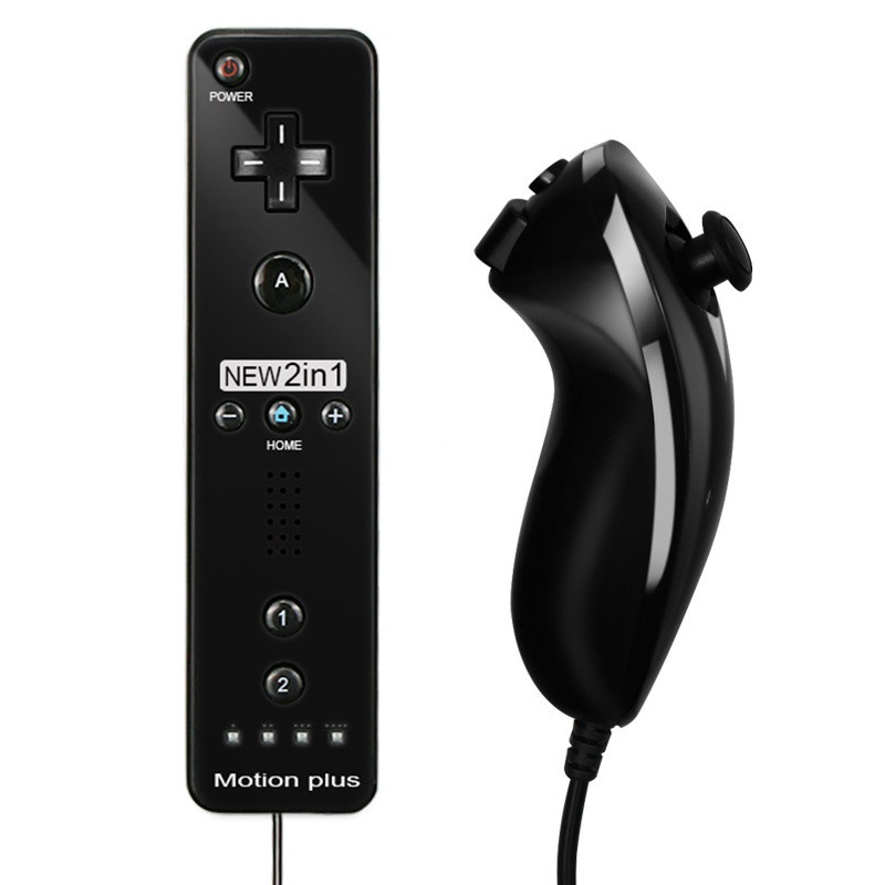 Controle Remoto Sem Fio para Nintendo Wii Nunchuck Nintendo Remote Motion Plus Joystick Opcional FCL5