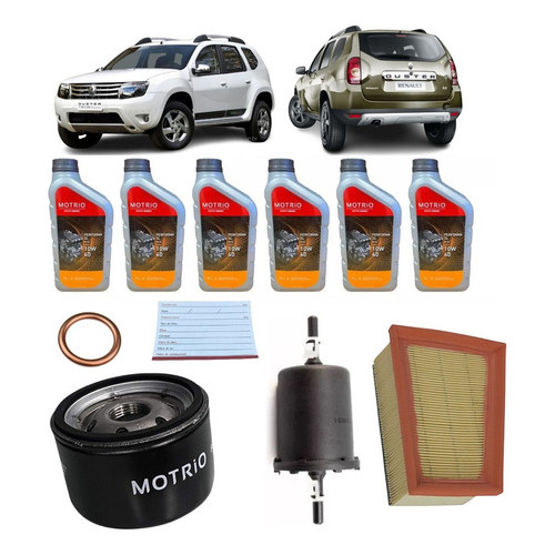 Kit Revisão Troca De Óleo 10w40 Renault Duster 2.0 2011a2015