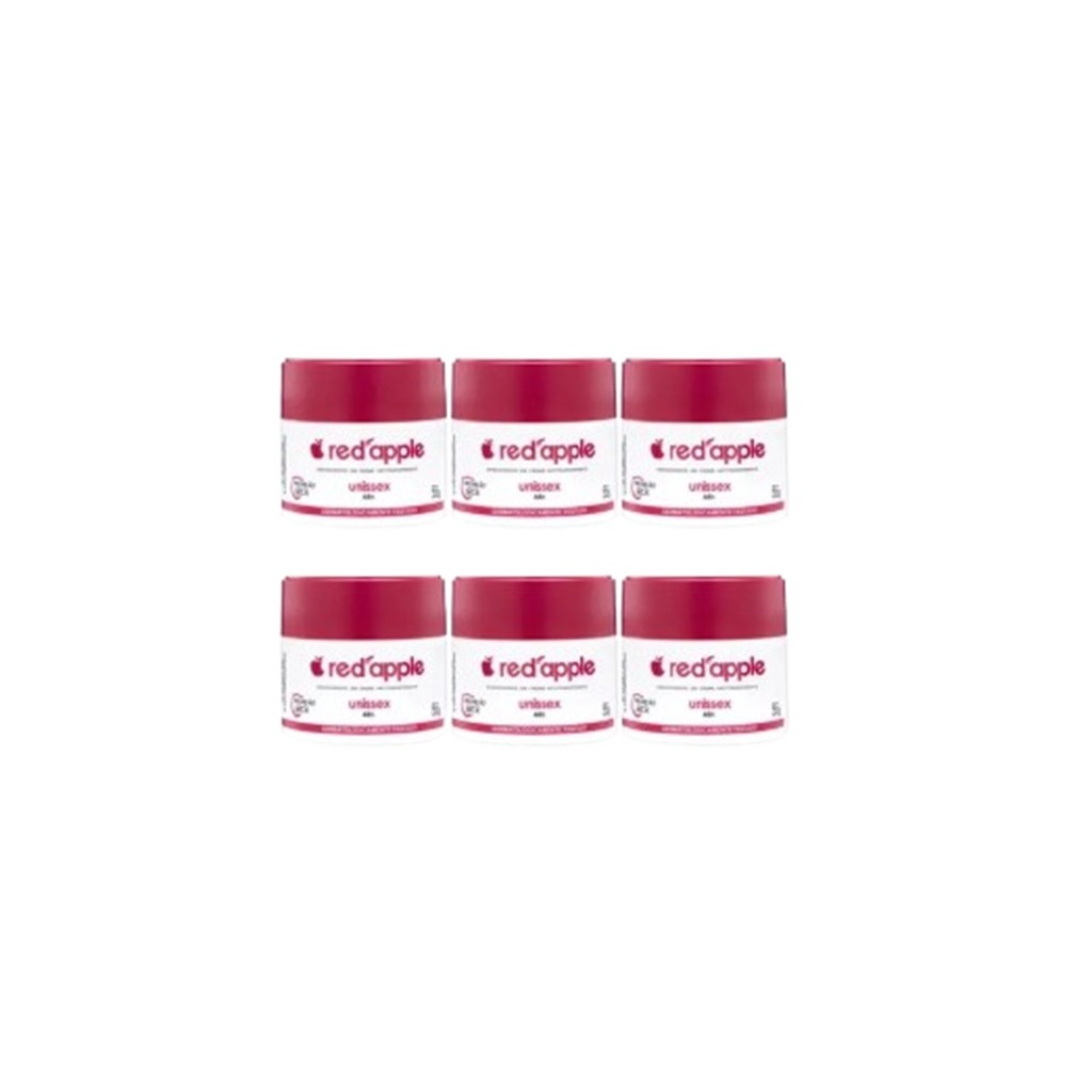 Kit 6 Desodorante Red Apple Em Creme Unissex 55g em Oferta na Shopee