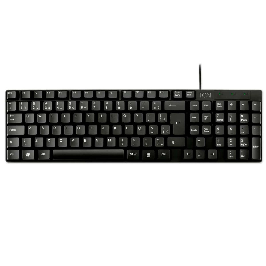 Teclado Slim com Fio 1,7m TCN 950 Português ABNT2 para computadores PC Prova d'água - Computers & Accessories