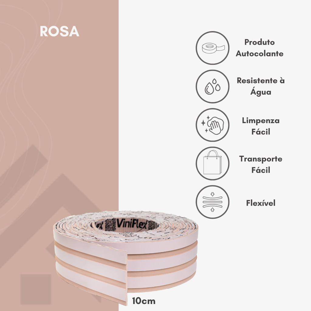 Painel Ripado Laminado Autocolante Cor Rosa Vinilico I Viniflex - Home & Living