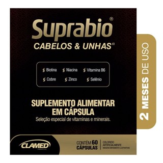 Suplemento Alimentar Suprabio Cabelos E Unhas 60 Capsulas em Oferta na Shopee