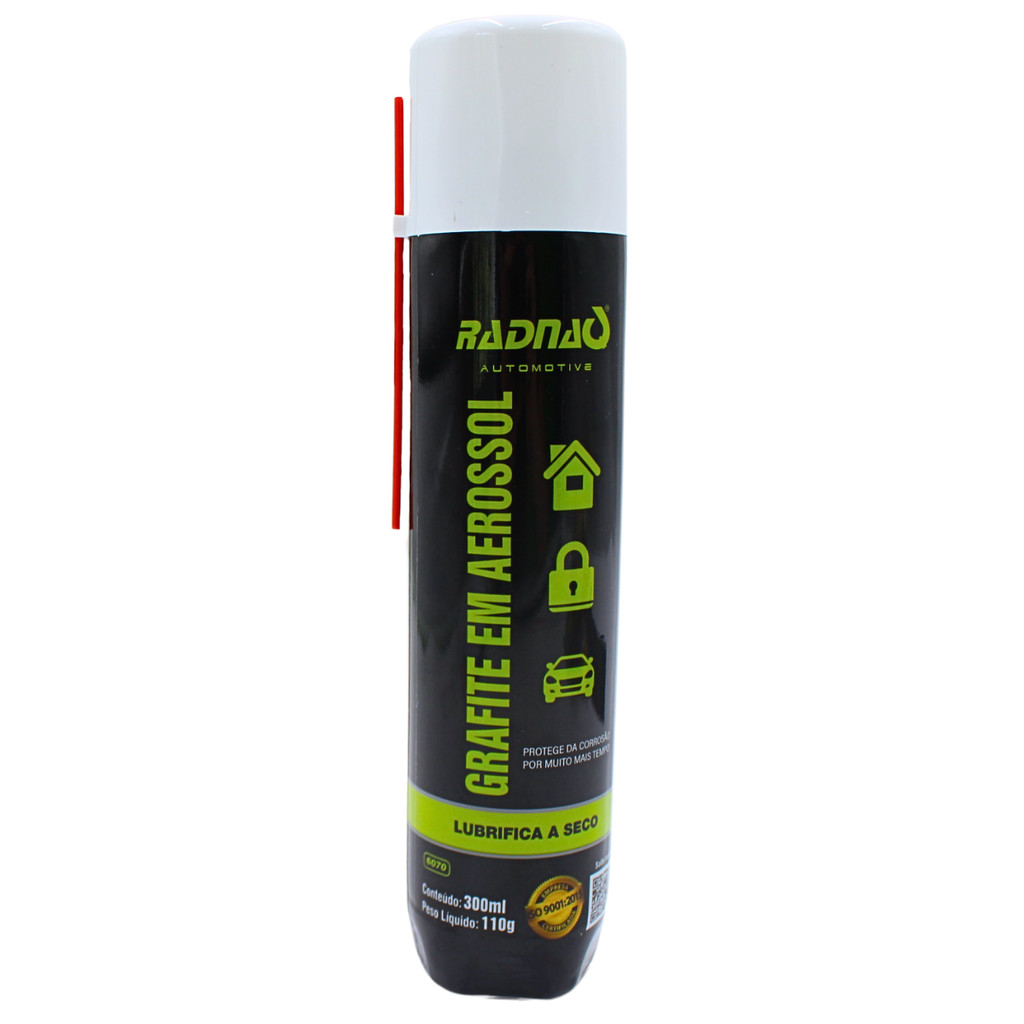 Grafite Spray Automotivo Lubrifica Canaleta Dos Vidros 300ml