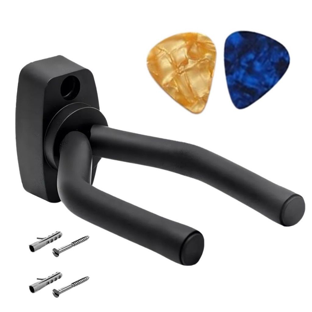 Suporte de Parede Violão Cavaquinho Ukulele Guitarra Violino + 2 Palhetas
